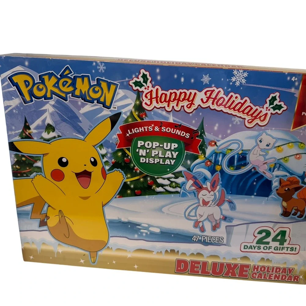 Pokemon Deluxe Holiday Advent Calendar Kids OS Multi Lights Sounds 24 Days Gift